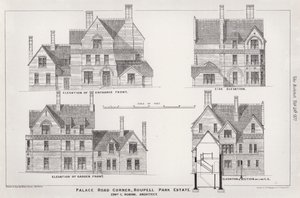 Palace Road Corner, Roupell Park Estate (gravür) by English School