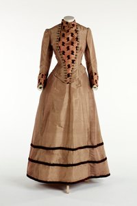 Soluk erik elbise, c.1885 (ipek) by English School
