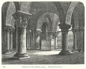 Aziz Isidoro Panteonu, Leon (gravür) by English School