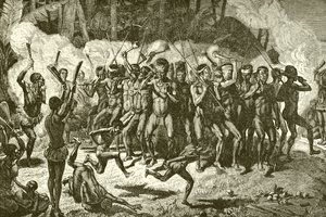 Papua savaş dansı by English School