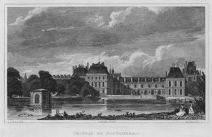 Paris, Château De Fontainebleau (gravür) by English School