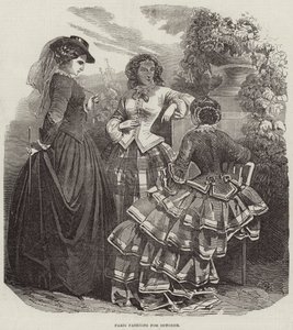 Ekim için Paris Modası (gravür) by English School