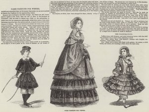 Kış için Paris Modası (gravür) by English School