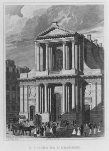 Paris, Hitabet Kilisesi (gravür) by English School