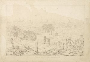 Belle Ville Tepelerinden Paris, 1815 by English School