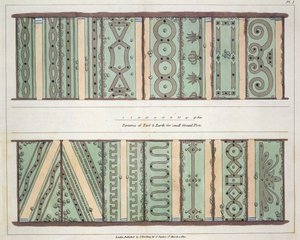 Küçük Zemin Parselleri için Çim ve Toprak Parterres, John Claudius Loudon (1783-1843) tarafından 1812