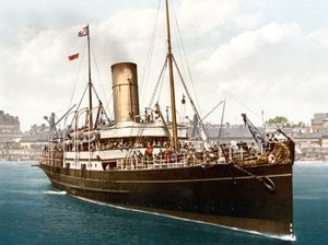 Yolcu kruvazörü (el ile renklendirilmiş fotoğraf) by English School