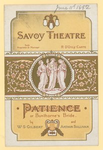 Sabır; veya Bunthornes Bride, WS Gilbert ve Arthur Sullivan by English School
