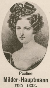 Pauline Milder-Hauptmann (gravür) by English School