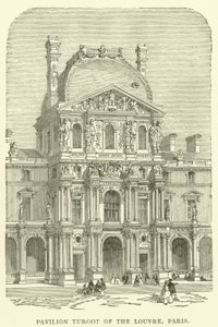 Louvre Pavyonu Turgot, Paris (gravür) by English School