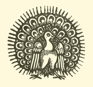 Tavus kuşu (tahta baskı) by English School