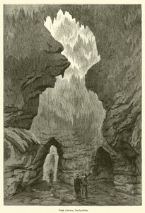 Peak Cavern, Derbyshire (gravür) by English School