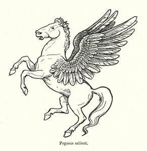Pegasus çıkıntısı (gravür) by English School