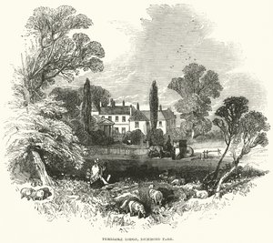 Pembroke Lodge, Richmond Park (gravür) by English School