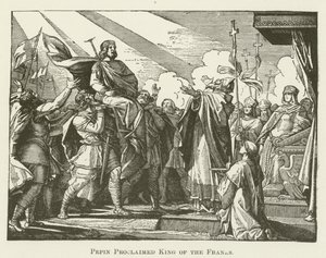 Pepin, Frankların Kralı ilan edildi by English School