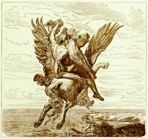 Perseus Kanatlı At Üzerinde Pegasus, Medusas Kafalı, The Illustrated History of the World