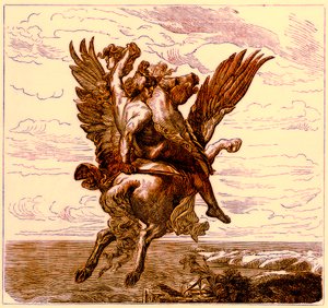 Perseus Kanatlı At Üzerinde Pegasus, Medusas Kafalı, The Illustrated History of the World
