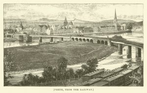 Perth, demiryolundan (gravür) by English School