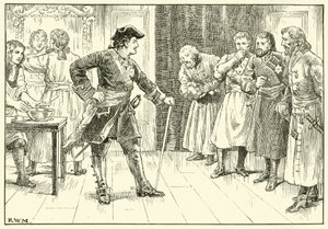 Büyük Peter, Soylulara Sakallarını Tıraş Ettiriyor (kağıt üzerine mürekkep) by English School