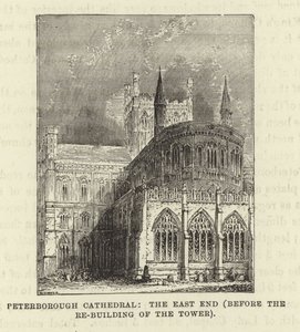 Peterborough Katedrali, East End (Kulenin Yeniden İnşasından önce) by English School