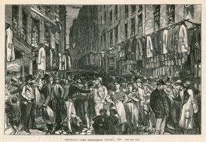 Petticoat Lane (Middlesex Caddesi), Londra, 1870 by English School