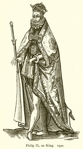 Kral olarak Philip II. 1590 by English School