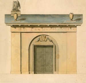 Phoenix Fire Engine House, Cockspur Street, Londra (kağıt üzerinde wc) by English School