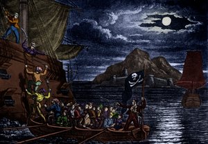 Bir İspanyol gemisine binen korsanlar, Batı Hint Adaları, 