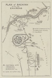 Çevresi ile Bacninh Planı (gravür) by English School
