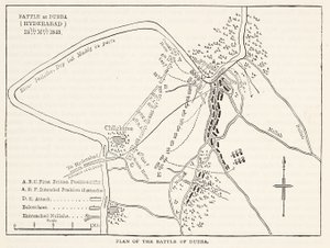 Dubba (Haydarabad) Savaşı Planı 24 Mart 1843, Cassells Illustrated History of England