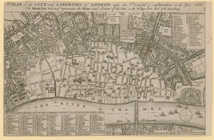 1666 yılındaki korkunç yangından sonra Londra Şehri ve Özgürlükler Planı