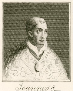 Papa John VIII by English School