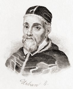 Papa Urban VIII, 1568-1644 dolayları, doğum adı Maffeo Barberini (gravür) by English School