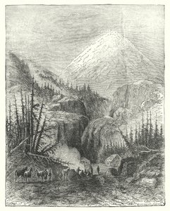 Popocatapetl, Sigara İçen Dağ (gravür) by English School