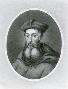 Kardinal Reginald Pole Portresi (1500-58) (gravür) by English School
