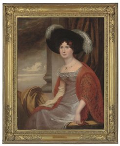 Charlotte Yeates#39;in Portresi, Lady Lopes (ö. 1833) (tuval üzerine yağlıboya) by English School