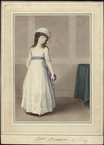 Lucy olarak Bayan Brown portresi by English School