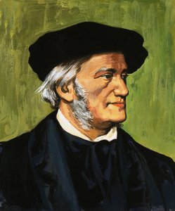 Portrait of Richard Wagner, composer of The Flying Dutchman by English School