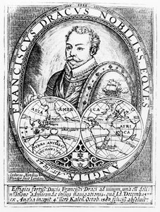 Jodocus Hondius (1567-1611) tarafından oyulmuş, 43 yaşındaki Sir Francis Drake