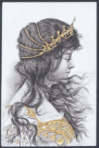 bir kızın portresi by English School