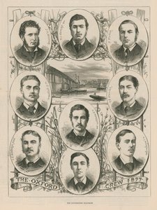 1877 Oxford mürettebatının portreleri by English School