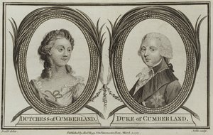 Cumberland Düşesi ve Dükünün Portreleri by English School