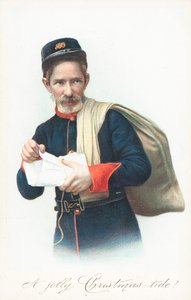 Postacı çuval, Noel kartı by English School