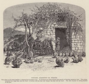 Çanak çömlek, Rasheiyet el Fukhar (gravür) by English School