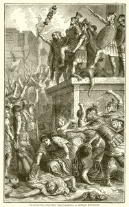 Roma İmparatoru İlan Eden Praetorian Askerleri by English School