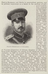 Bulgaristan Prensi Ferdinand (gravür) by English School