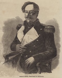 Prens Ghika, Moldavya Hospodar (gravür) by English School