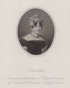 Birleşik Krallık Prensesi Elizabeth (gravür) by English School