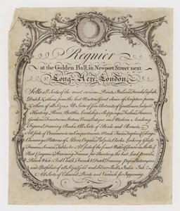 Printseller, Regnier, ticari kart by English School