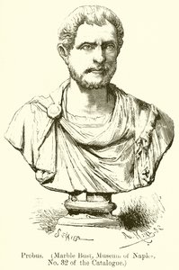 Probus. (Mermer Büstü, Napoli Müzesi, Katalog No. 32) (gravür) by English School